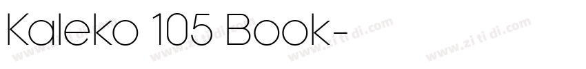 Kaleko 105 Book字体转换 Kaleko 105 Book字体转换